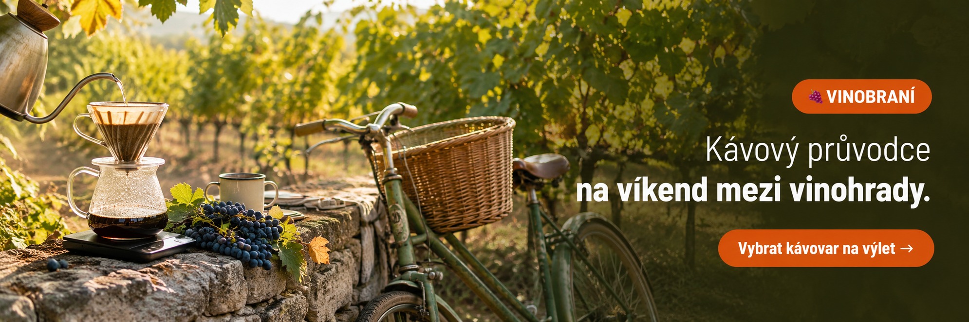 Vinobraní a podzimní výlety na jižní Moravu s kávou